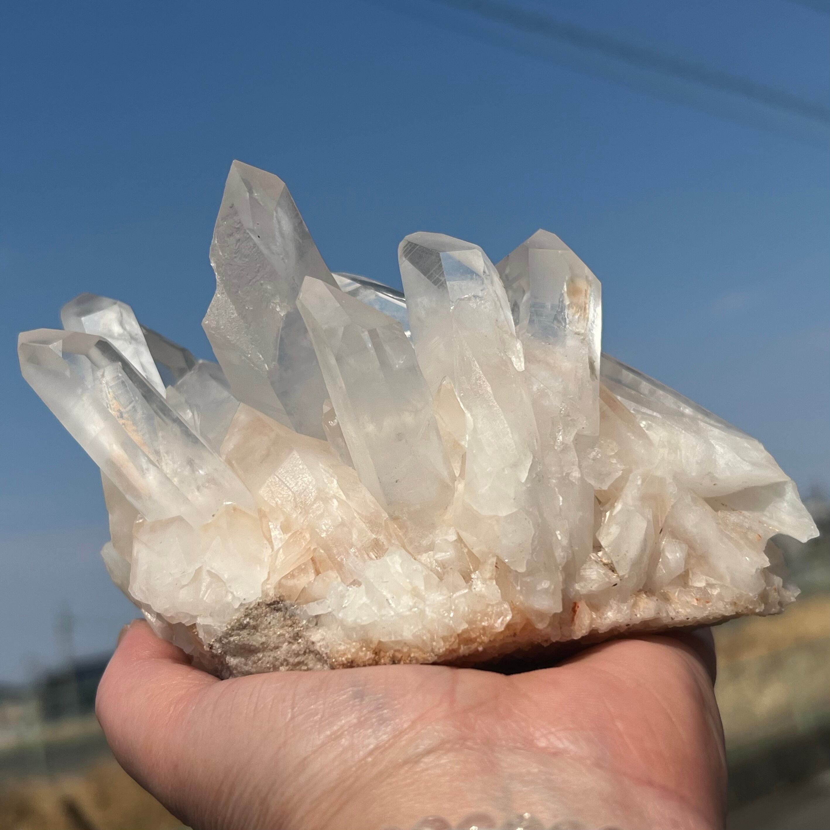 【美品✨水晶クラスター ブラジル産⑲ 669g】❤︎送料無料❤︎天然石 パワーストーン 原石