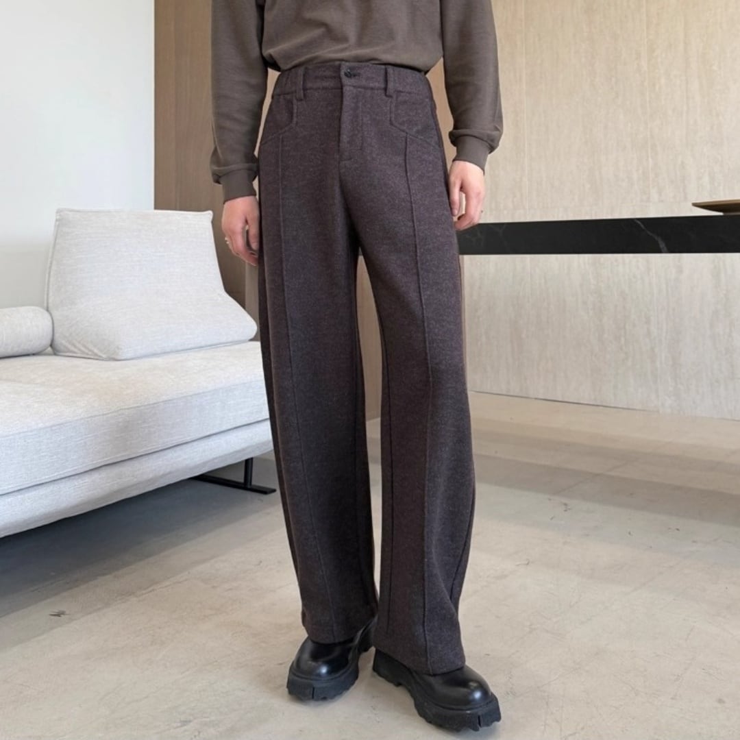 センターライン入り リラックスカーブパンツ 2カラー 12156