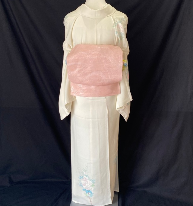 くすみピンク紗の袋帯〉SALE トール 夏帯 軽い 涼やか シンプル | 和  