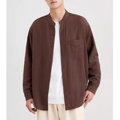 バンドカラー 長袖シャツ af0359