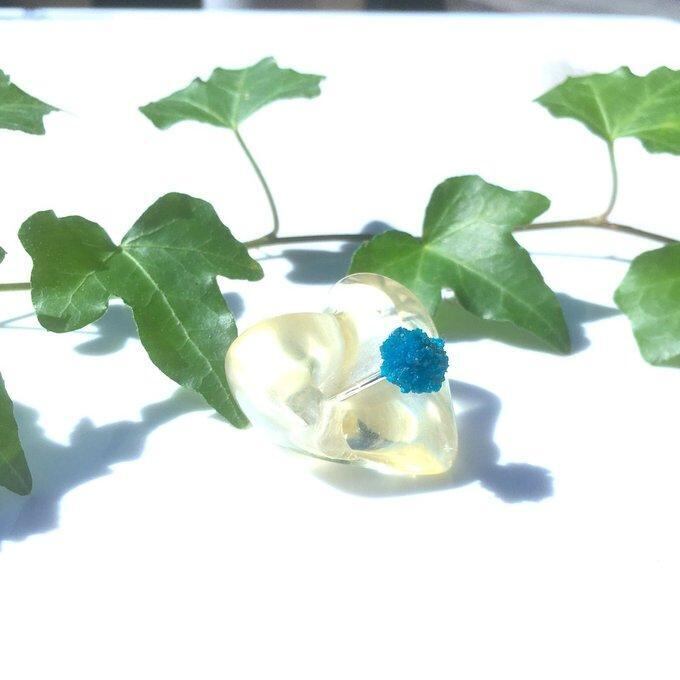 【一点物】✦⋆.青い星屑⋆.カバンサイト原石リング⋆.·silver925⋆.·✦