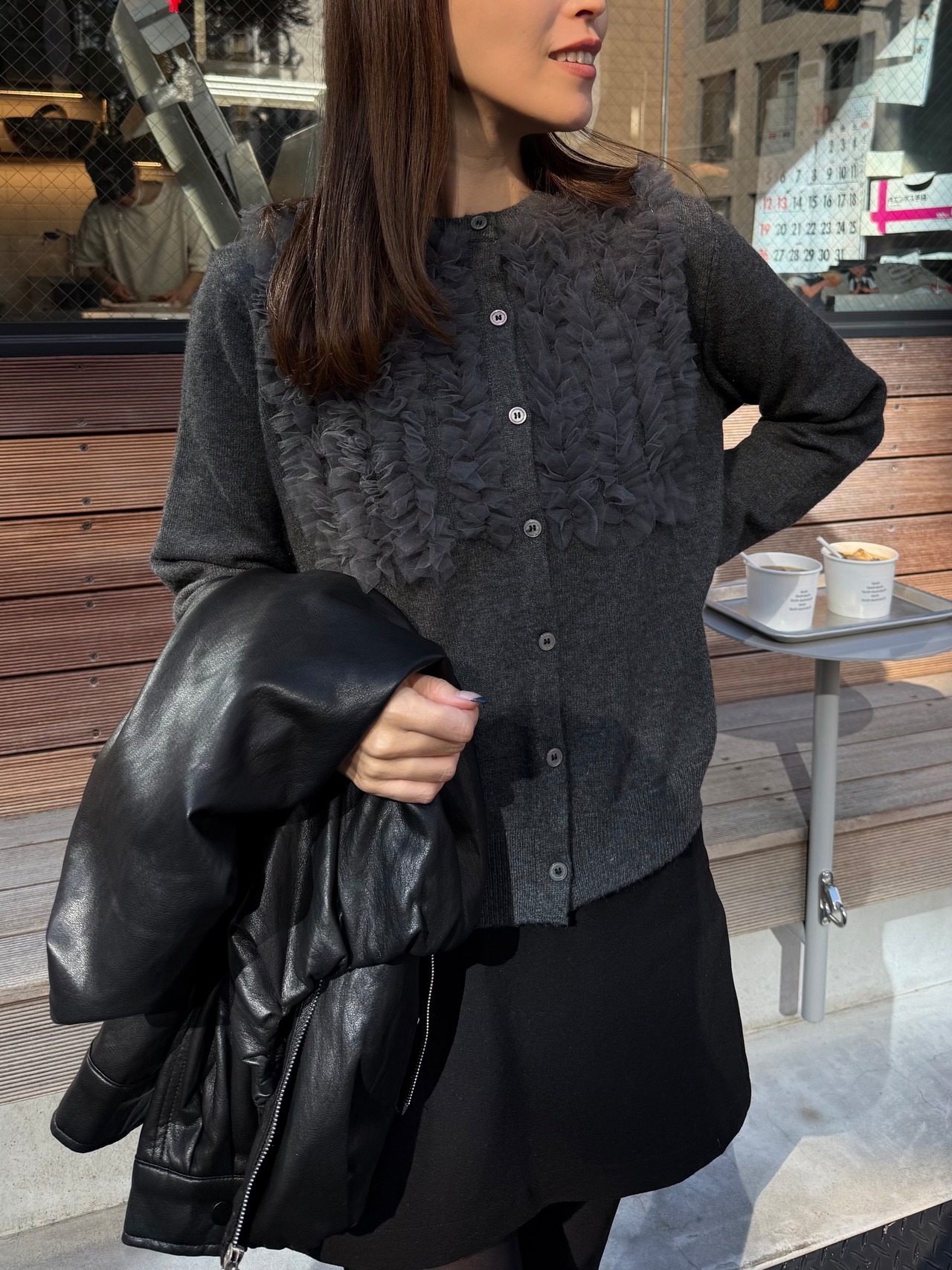 チュールフリルカーディガン［60006］