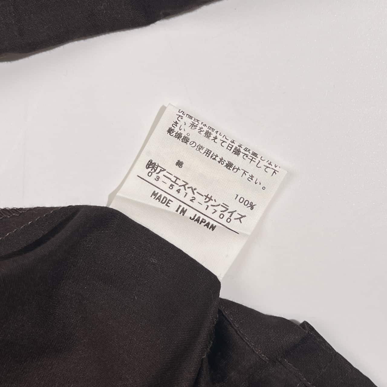 agnes b. アニエスベー フレアスリーブ シアー Vネック 長袖 ブラウス 36/ブラウン系 レディース