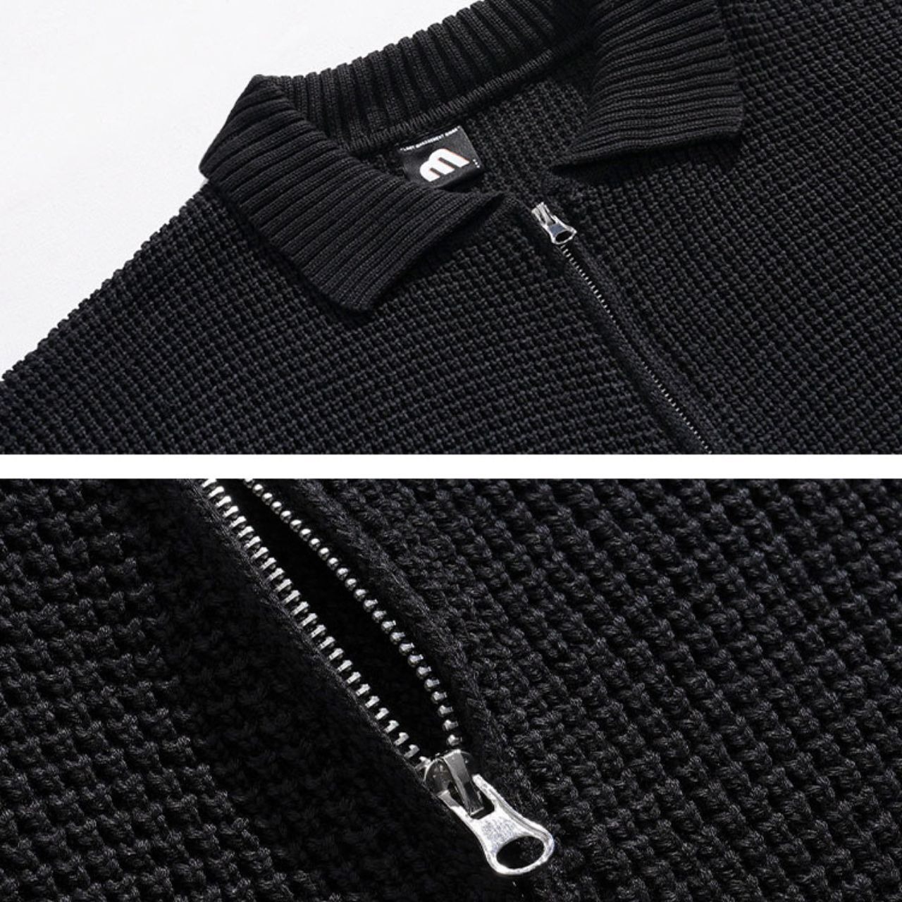 ラペルジップアップニット　MT0080315