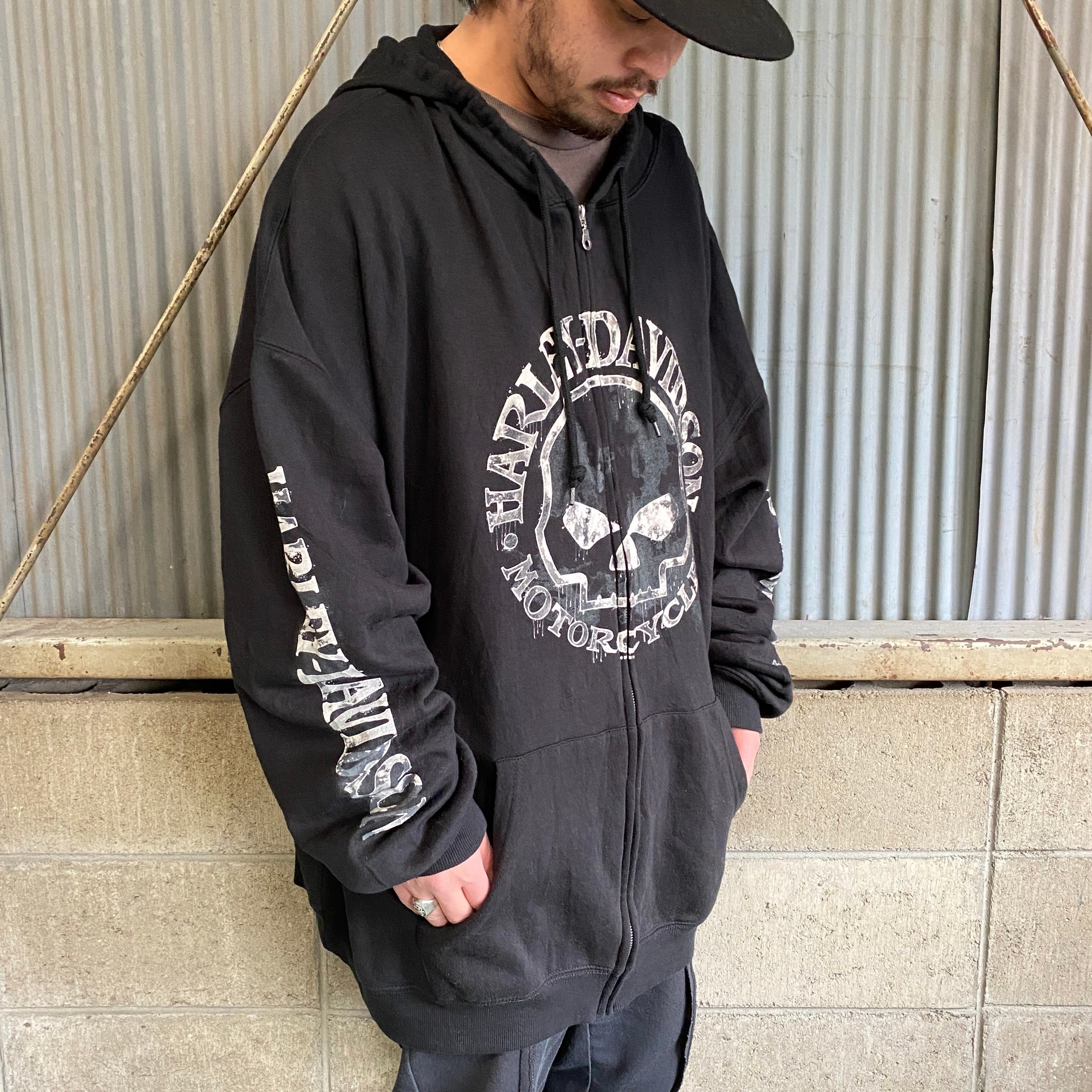 超目玉枠】 ハーレーダビッドソン LD'Sパーカ Metallic Skull Hoodie