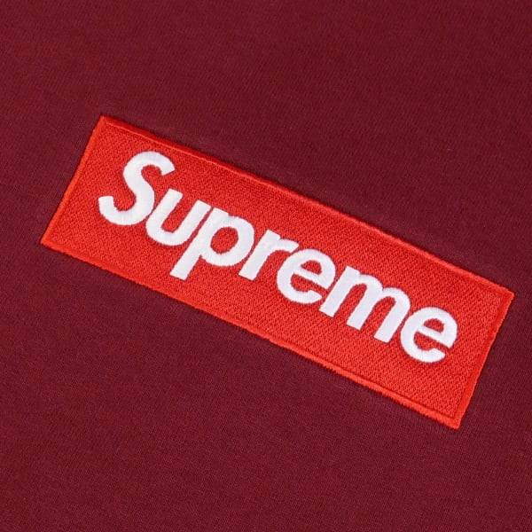 supreme box logo クルーネック バーガンディXL