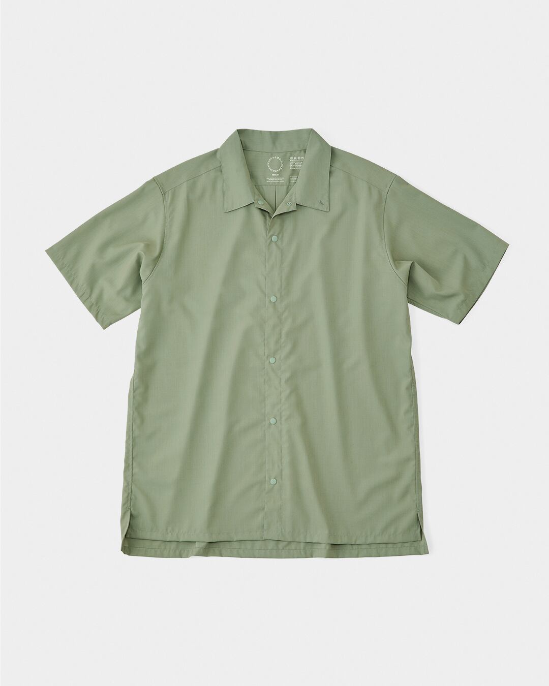 山と道 / Bamboo Short Sleeve Shirt - Men #Granite Green