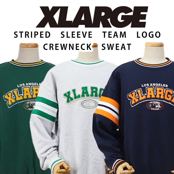 XLARGE（エクストララージ） ストライプスリーブ チームロゴ