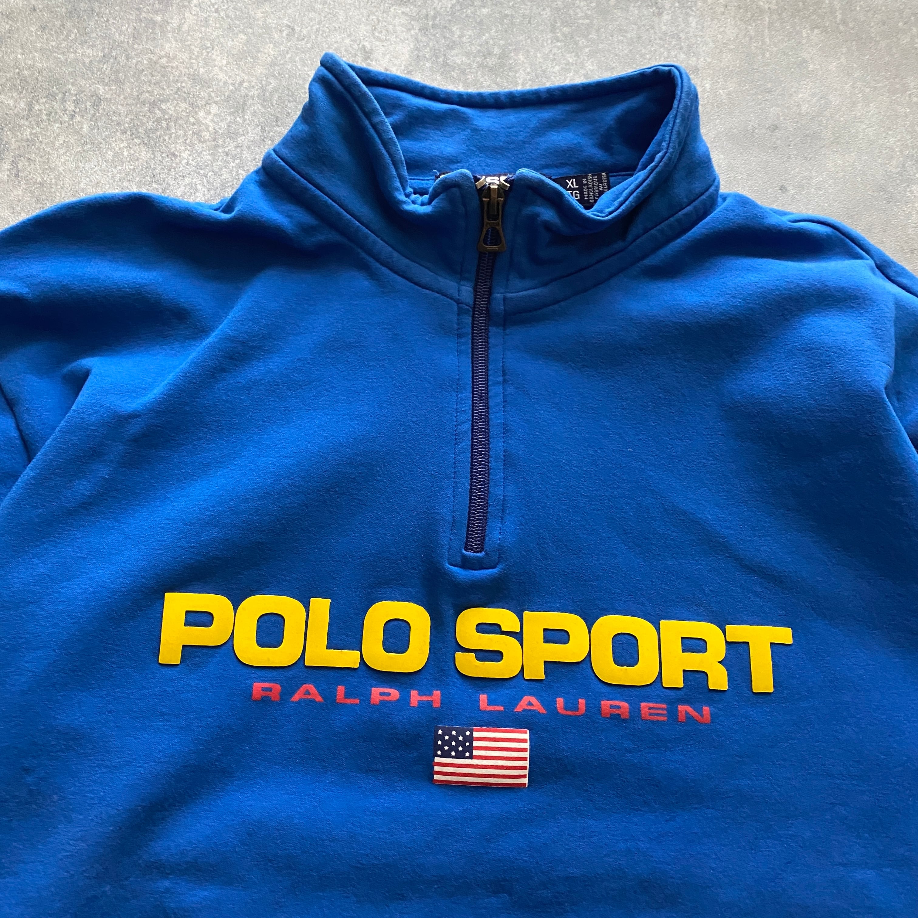 POLO BY RALPH LAUREN ハーフジップスウェット XL ブラック-