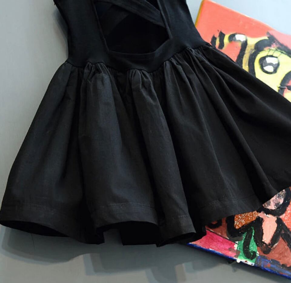 バッククロスワンピース••••••プチプラ 海外子供服 キッズ ドレス 女の子 サマードレス