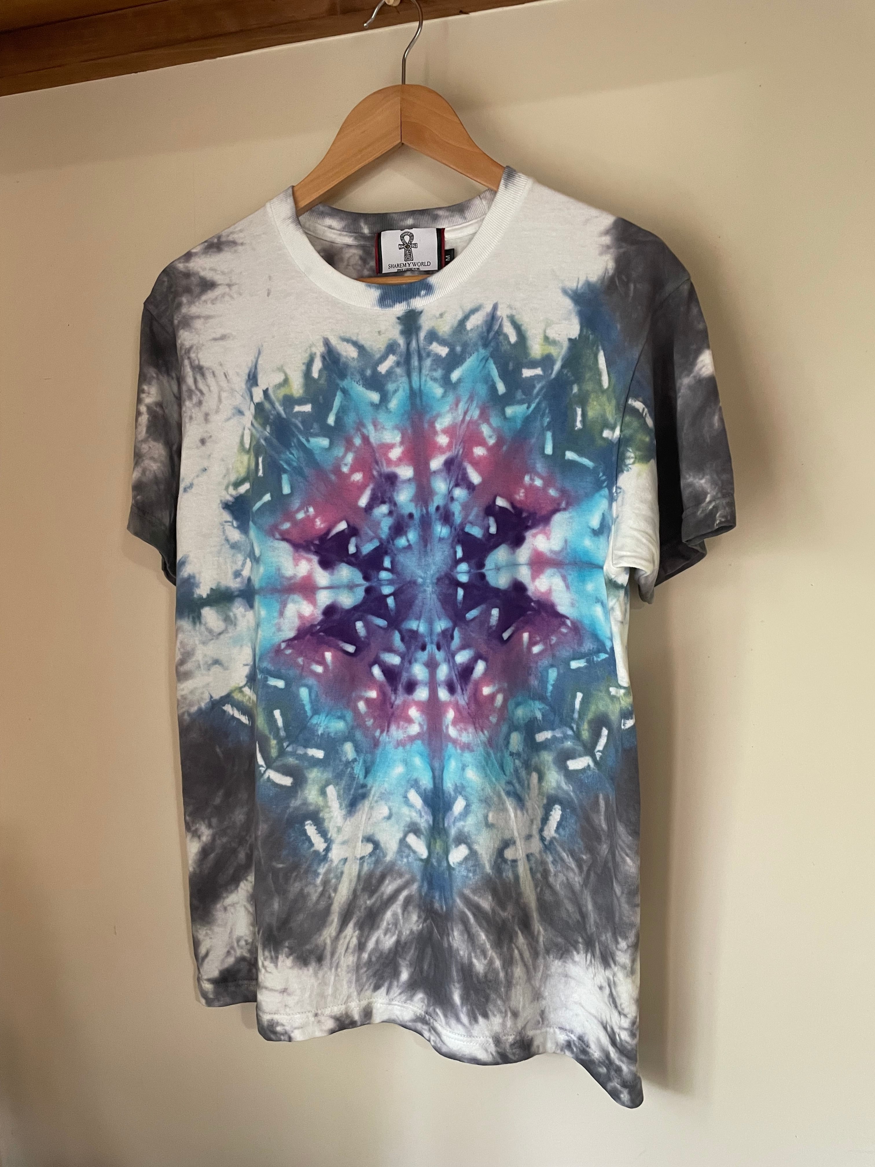 tiedye T-shirt M（blue,pink,purple mix） | SHAREMYWORLD ARTSHOP