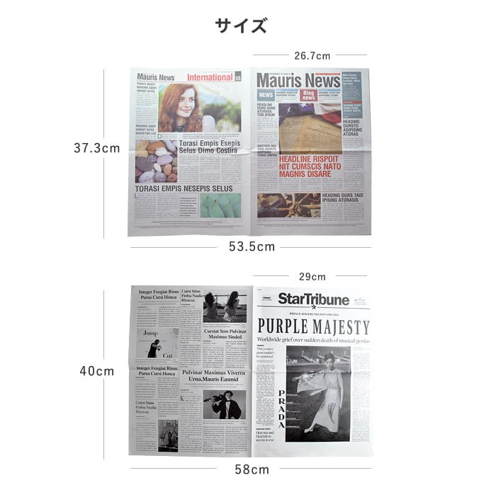 おしゃれ 英字新聞 4枚セット 撮影 背景シート 背景紙 撮影小物 写真撮影 物撮り ラッピング用紙 ナチュラル雑貨リリアンナ