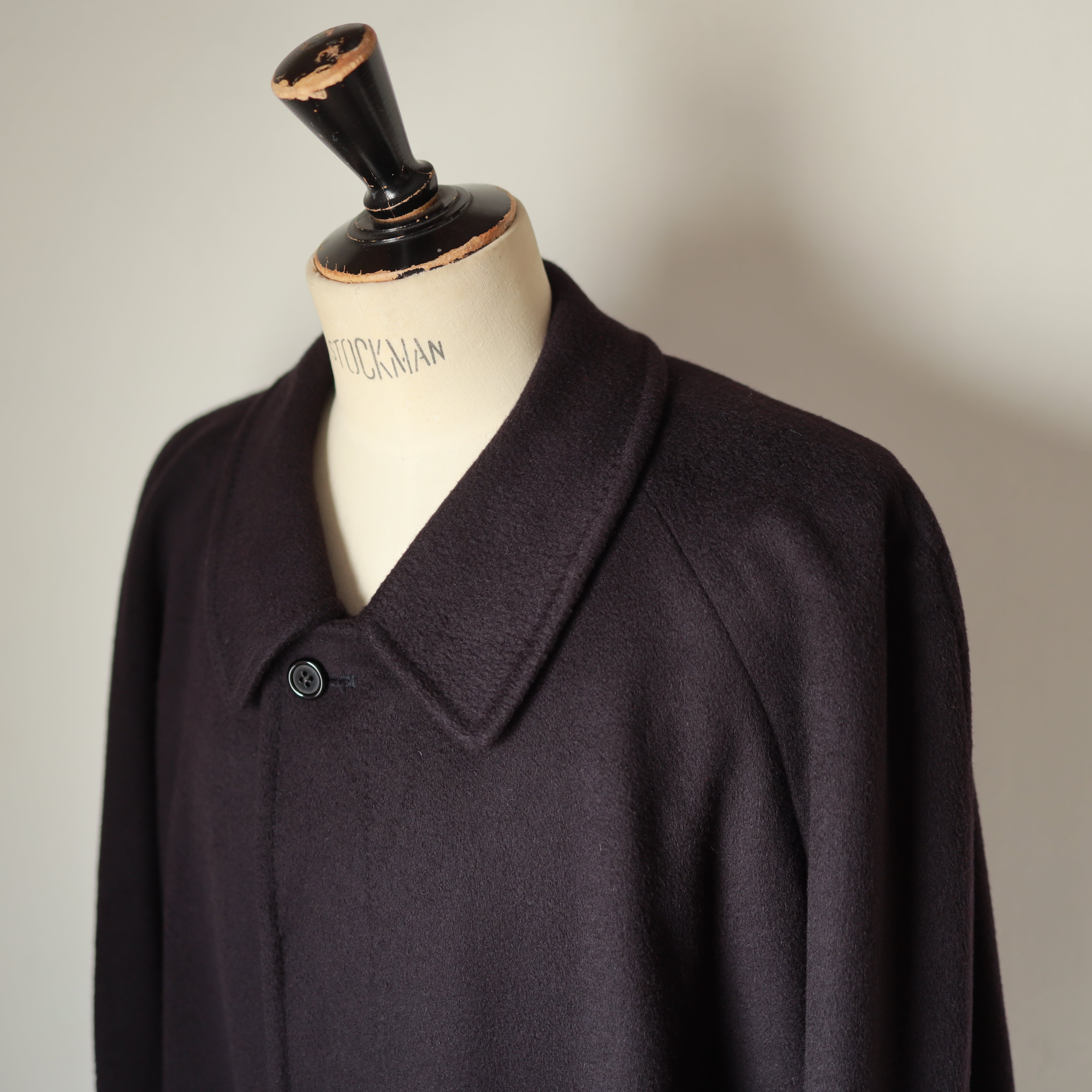 1980s Vintage Aquascutum Pure Cashmere Balmacaan Coat イングランド製