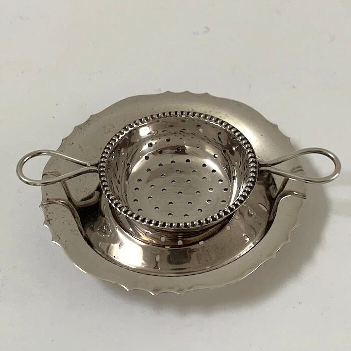ティーストレイナー【アンティーク】シルバープレート JB イギリス