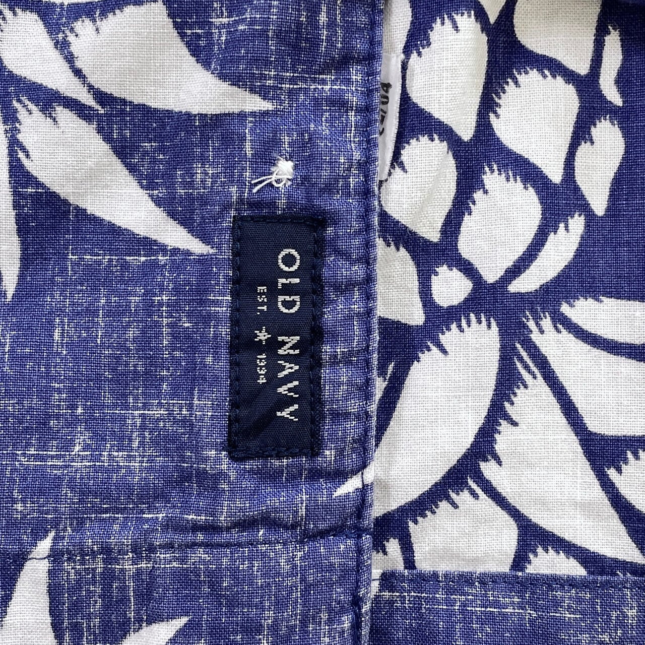 90年代 オールドネイビー OLD NAVY パイナップル 総柄 半袖アロハ
