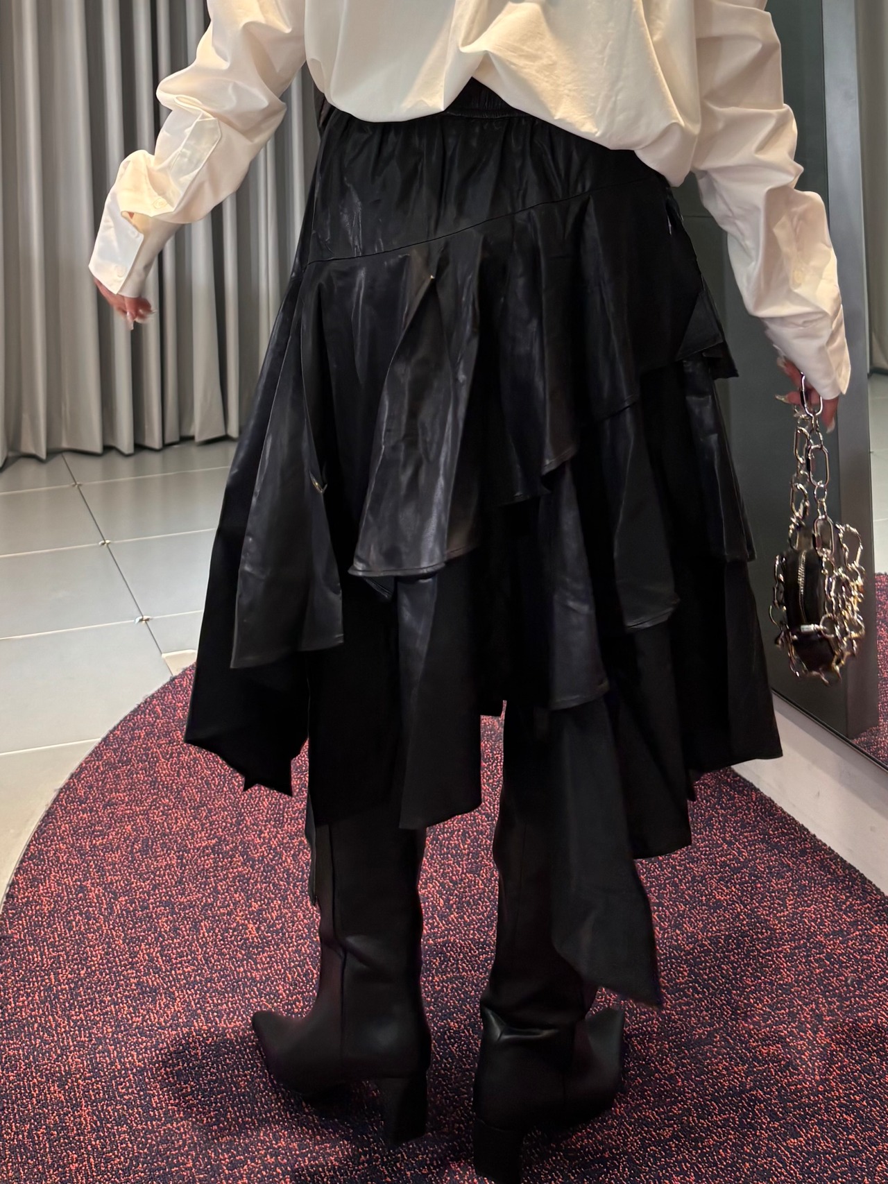 【26AW | WOMEN】Feng Chen Wang フェンチェンワン / スカート / Multi-Layered Midi Skirt　FWF22SK12 - 4