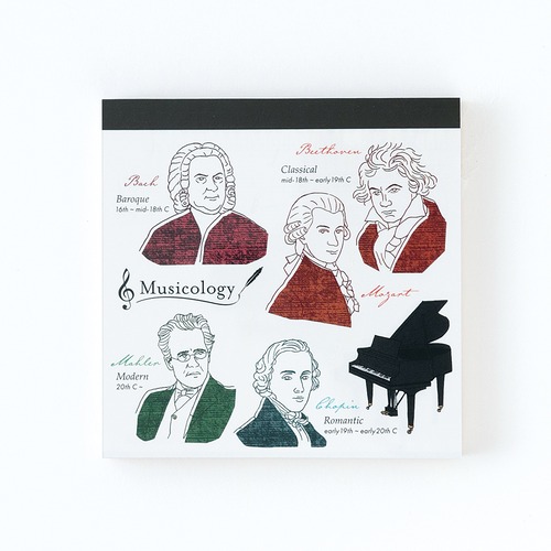 メモパッド・スクエア(音楽学)　STUDY HOLIC　