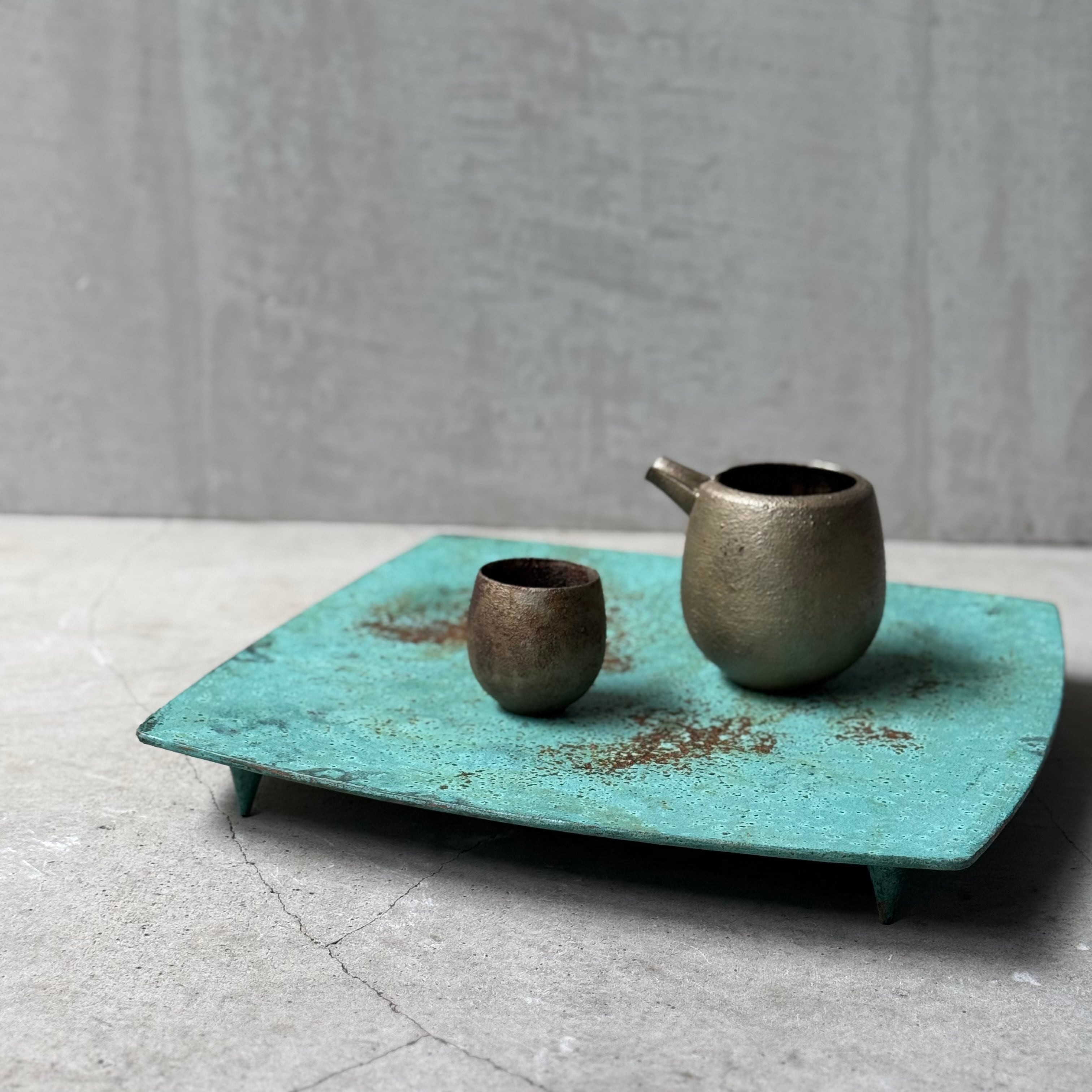 田澤祐介 丸長形片口 蒔地漆 濃錫錆 | gallery 一白