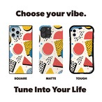 受注生産 iPhoneケース 丸とドットのレトロポップ抽象｜レトロポップ PABS007C