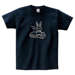 ゆるキャラ 万年床 ものぐさうさぎ4 Tシャツ am59 手描き アニマル