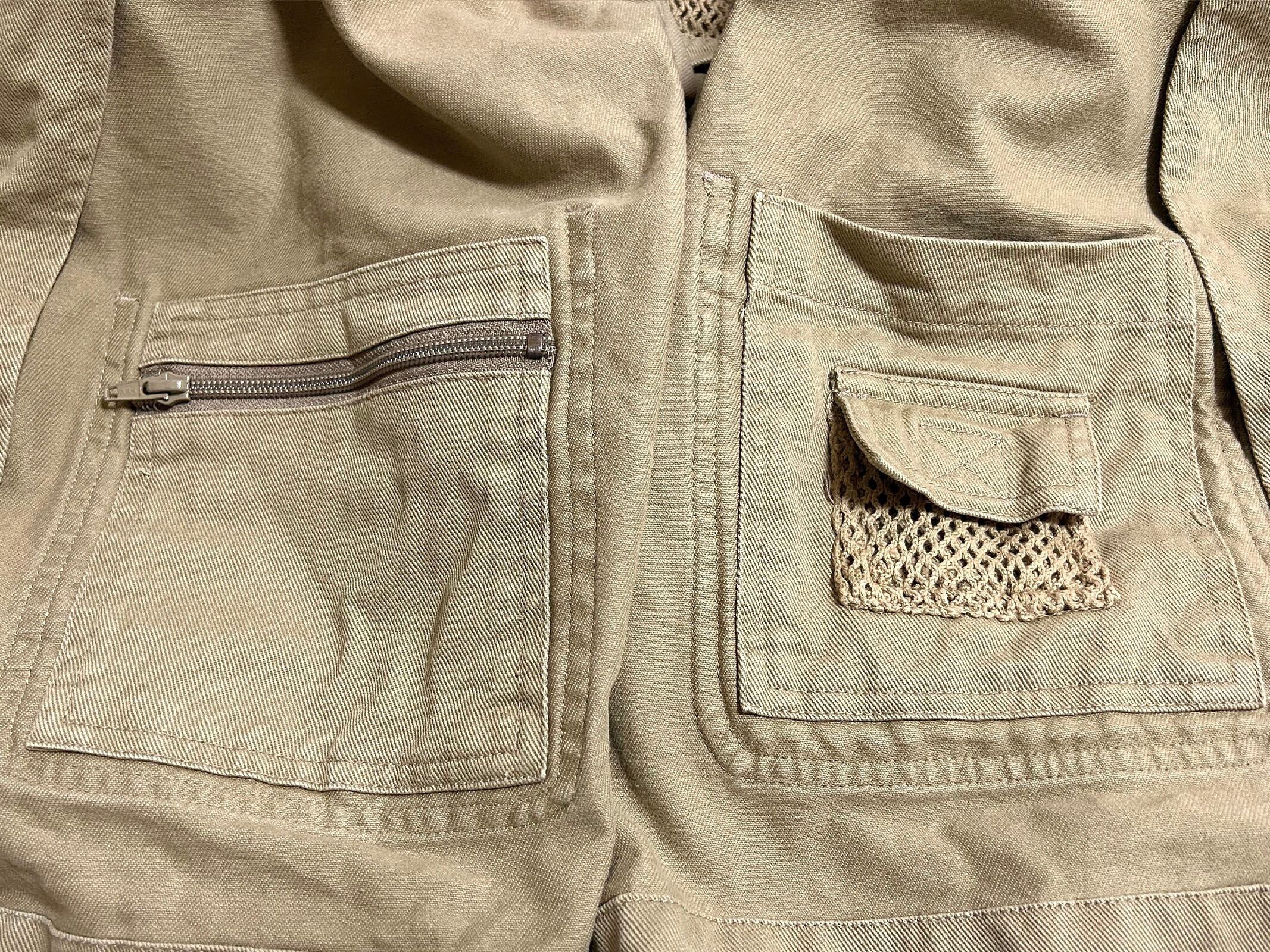 90s ORVIS 裏ポケットがいっぱい フィッシングジャケット 【Ｌ】レザー 