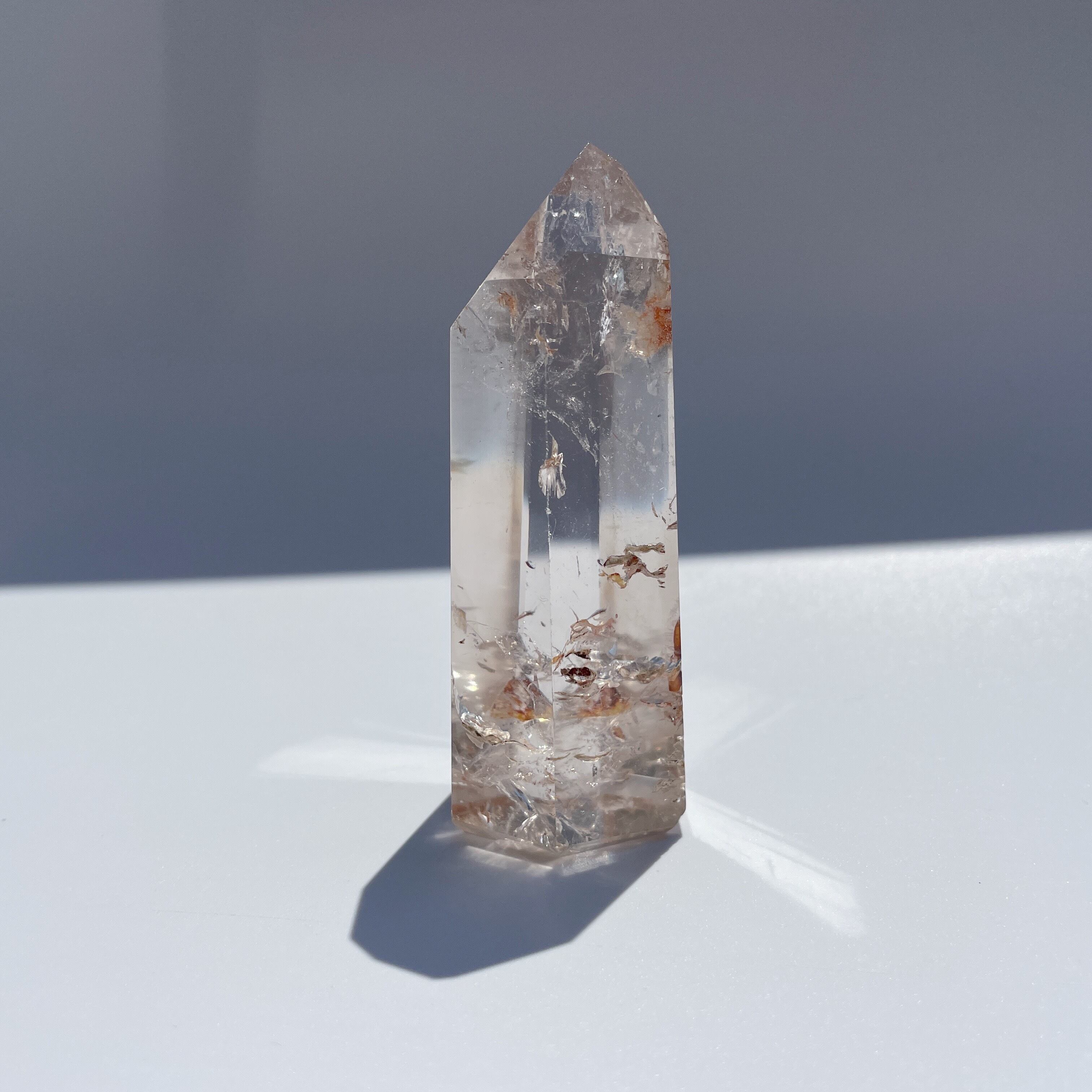 透明感のある、ライトブラウン。スモーキークォーツ タワー32◇Smoky