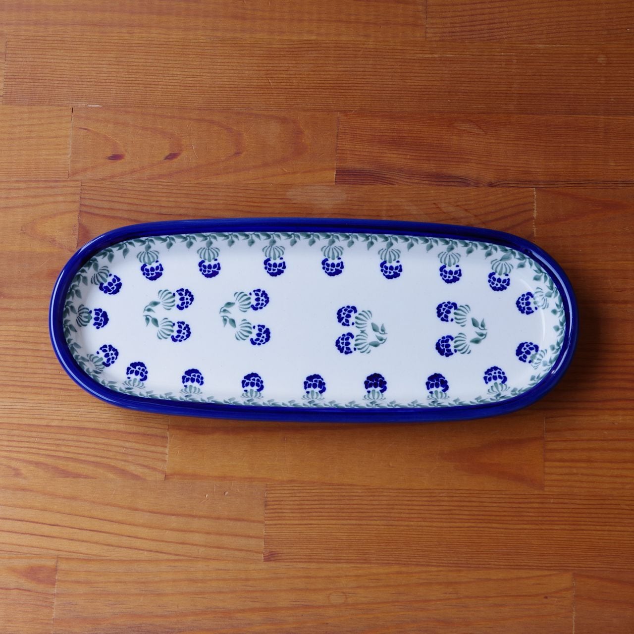 新品】 ポーランド食器 ポーリッシュポタリー オーバルトレイ 28cm