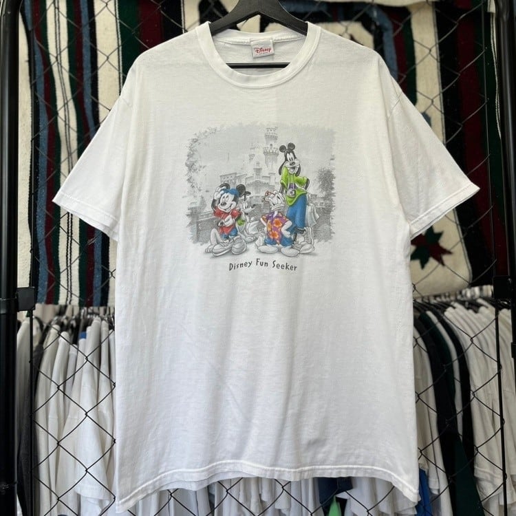 ディズニー キャラクター系 半袖Tシャツ プリントデザイン 古着 古着