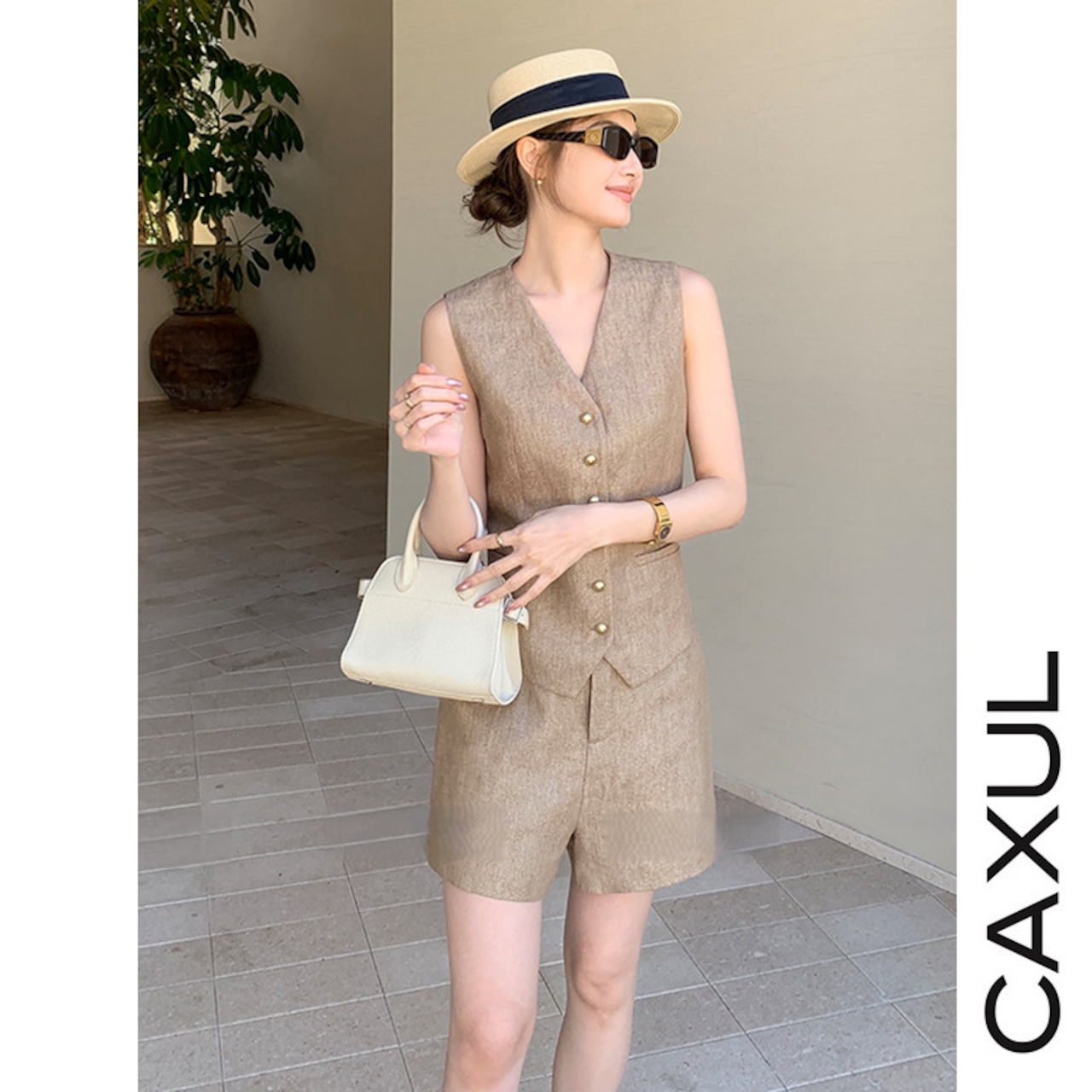 Retro Linen Glow Short Pants