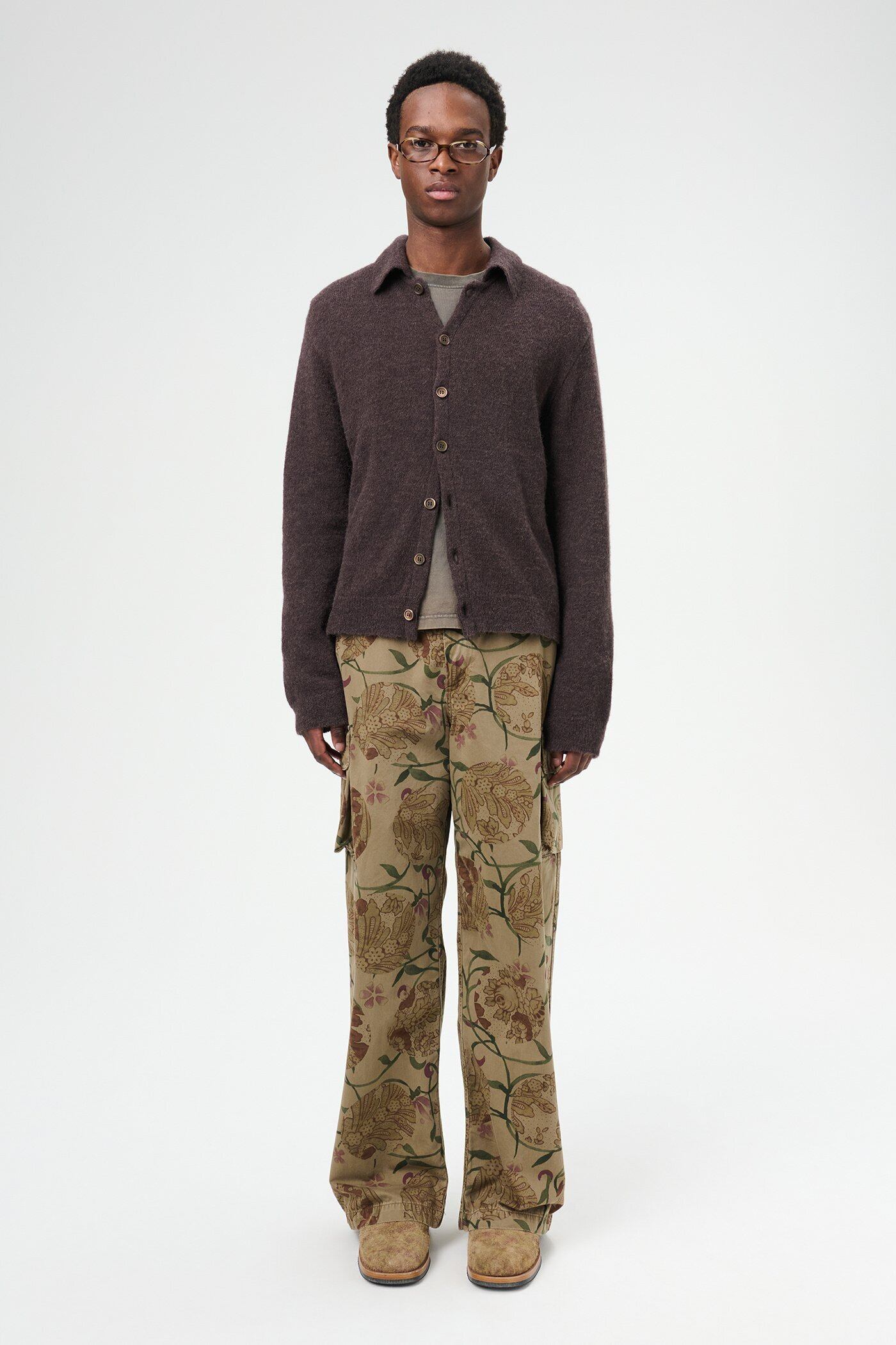 OUR LEGACY EVENING POLO Smokey Brown Fuzzy Alpaca M4243ES | BEST  