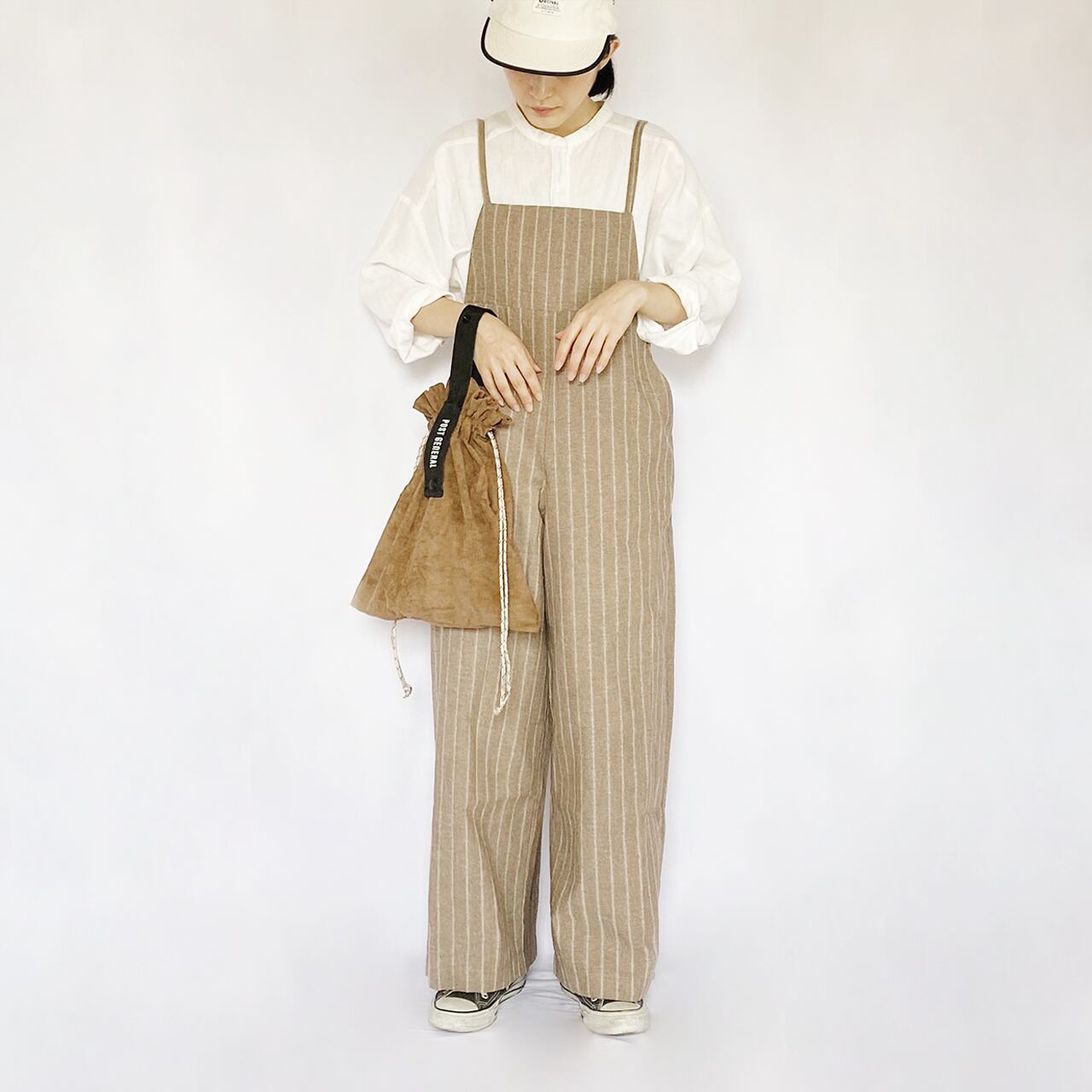Stripe straight overalls