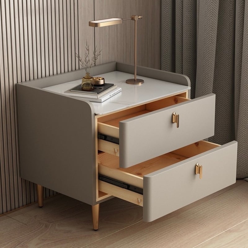 訳あり ナイトテーブル ローチェスト サイドテーブル 2段 引き出し大理石 ナイトテーブル ローチェスト サイドテーブル ベッドサイド 2段