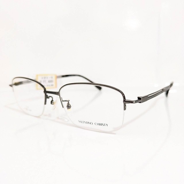 【VALENTINO CHIRISTY】スクエアナイロールフレーム　ガンメタ