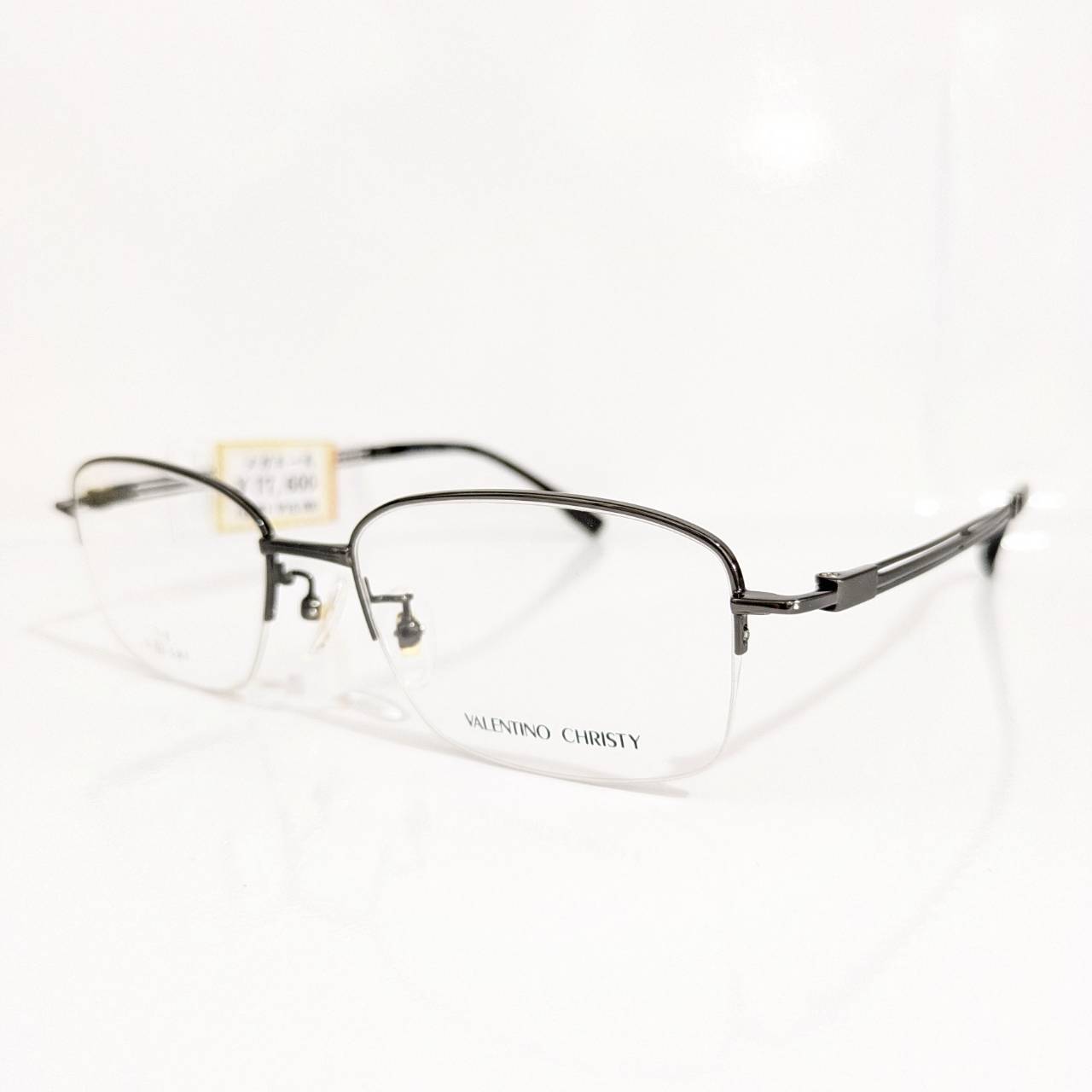 【VALENTINO CHIRISTY】スクエアナイロールフレーム ガンメタ