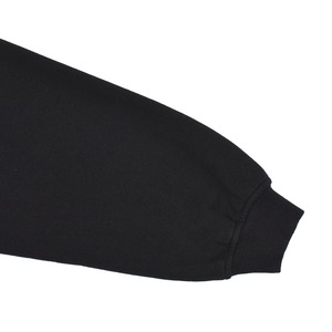 【WE11DONE】BLACK REPAIRED ZIP-UP HOODIE
