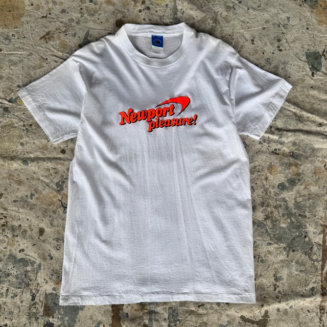 90s Newport pleasure 企業Tシャツ ホワイト ロゴプリント L | 古着屋 