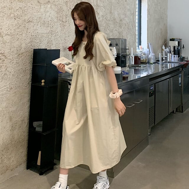 MMormal 22 ロングワンピース パフスリーブ | baxvel.com