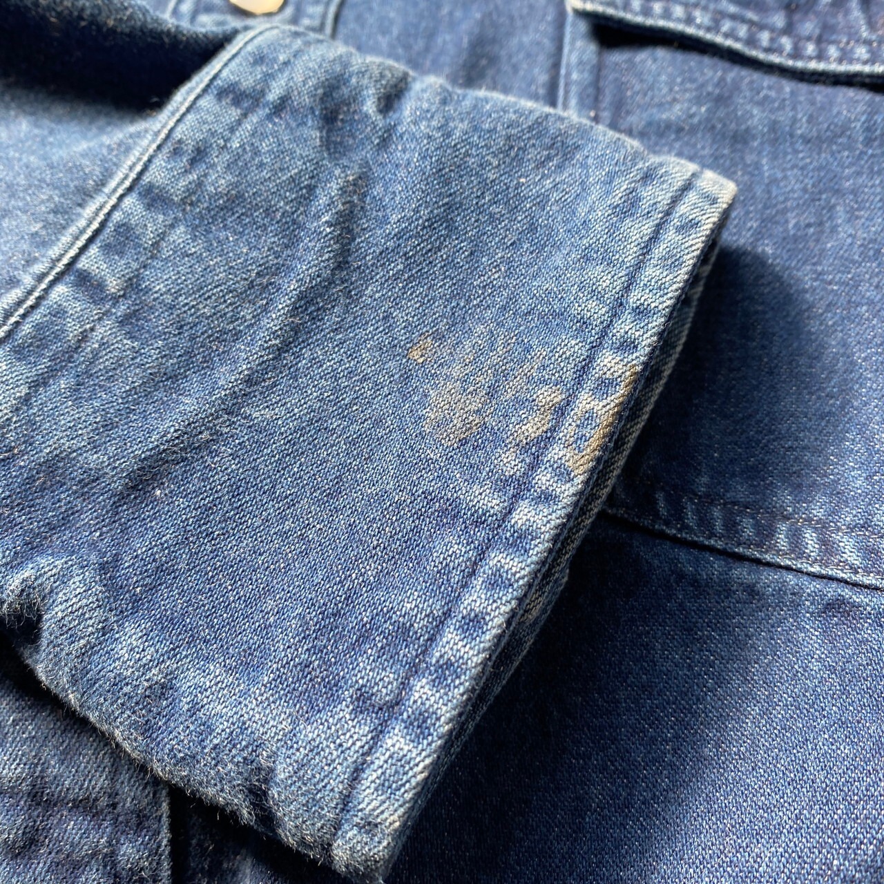 Carhartt カーハート 長袖 企業ロゴ刺繍 デニムシャツ メンズXL相当 