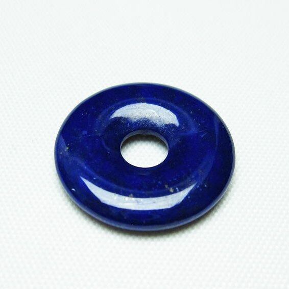 ラピスラズリ ピーディスク ドーナツ型 ルース 平安扣 一点物 メール便可 [M便 1/10] 112-6208