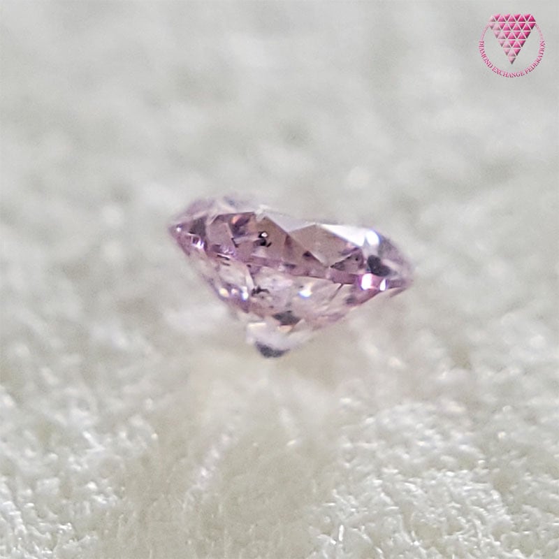 0.107ct FANCY LIGHT PURPLE PINK ハート（HS)-