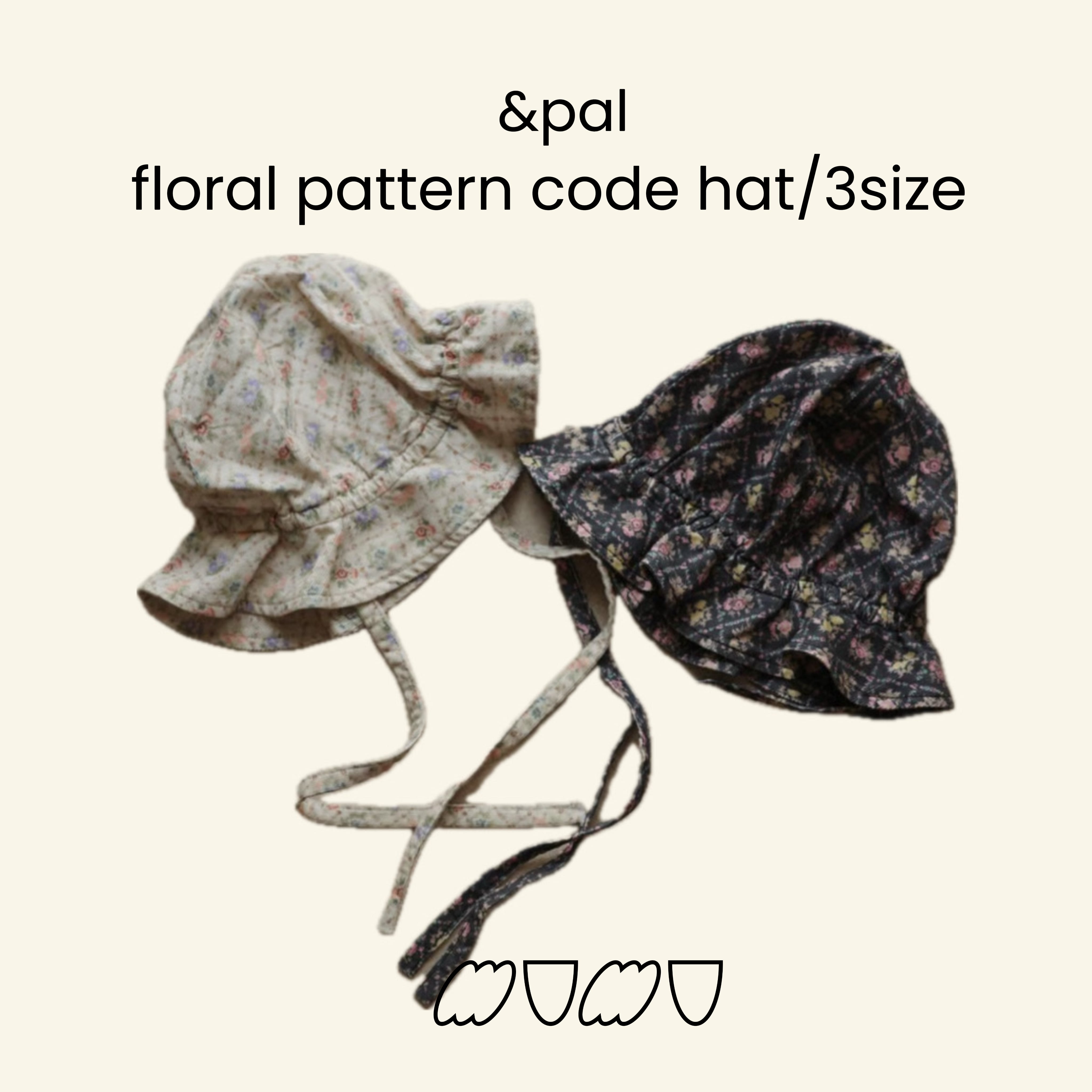 【&pal】floral pattern code hat/S-L