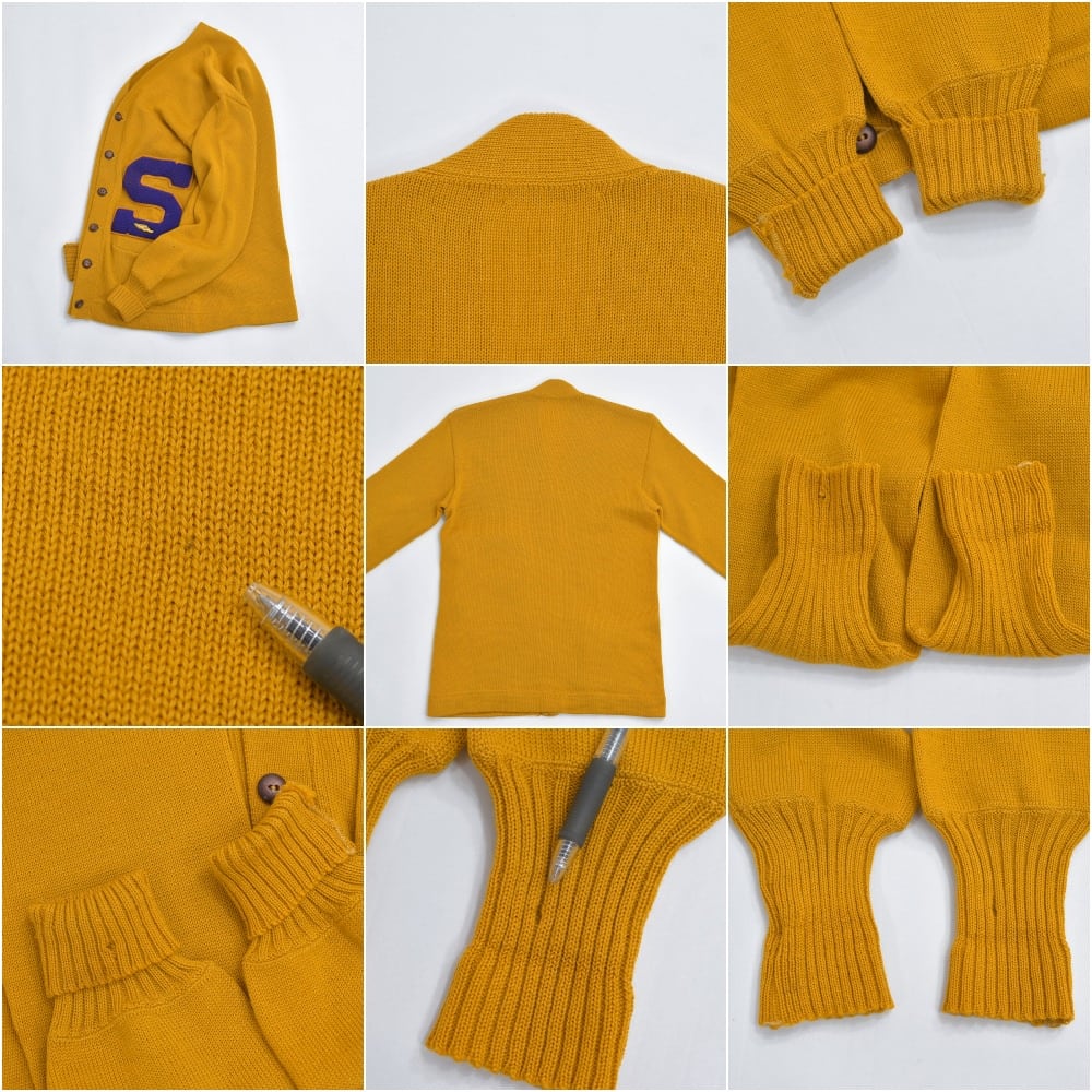 50～60s WEBER'S ウェバーズ サガラワッペン 刺繍 ウールニット