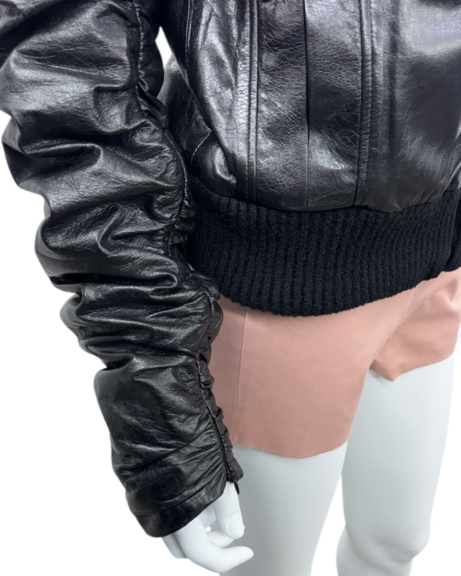 AW2000 OLIVIER THEYSKENS HOODED LEATHER JACKET | ZSC