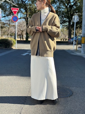 【CLOCHE】レイヤードニットカーディガン