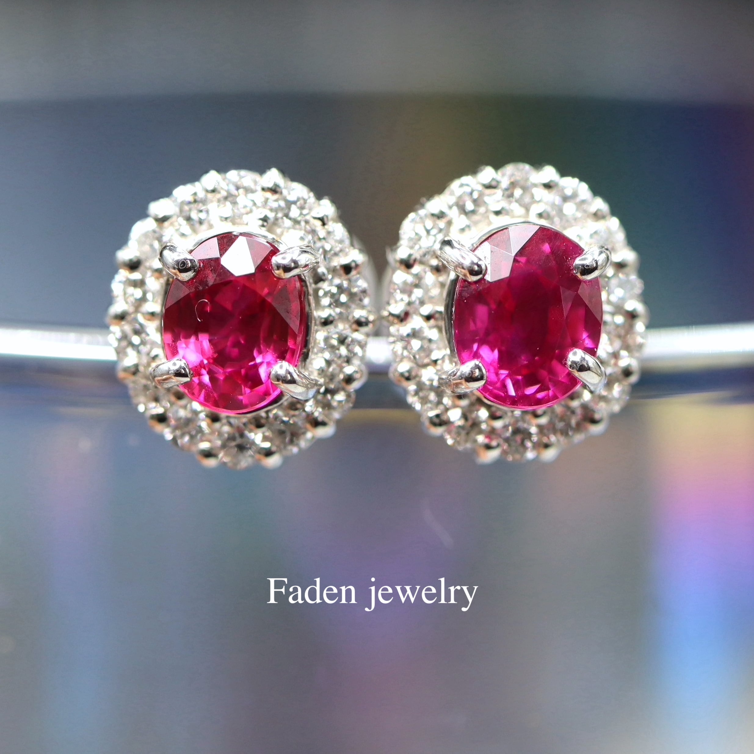 Pt900 ルビーダイヤモンドピアス | FADEN JEWELRY