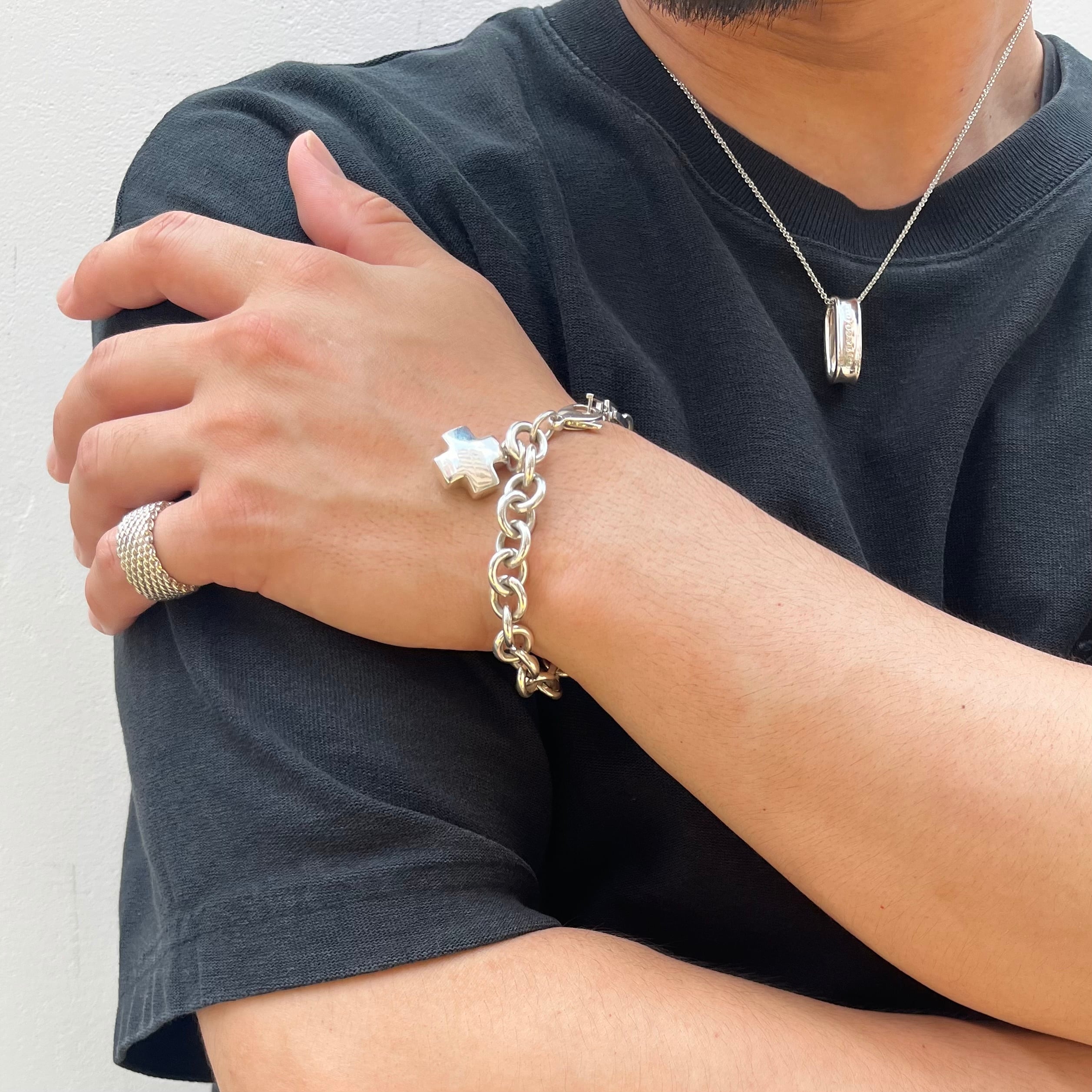 TIFFANY&CO.】2672 ティファニー ローマンクロスチャーム ブレスレット