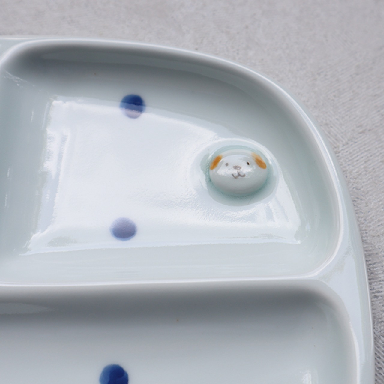 有田焼　こども用食器　仕切りプレート　小玉動物　【パンダ・いぬ・ペンギン】