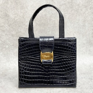 ※Reserved items※Salvatore Ferragamo フェラガモ ヴァラ 2WAYバッグ レザー ブラック 5805-202201