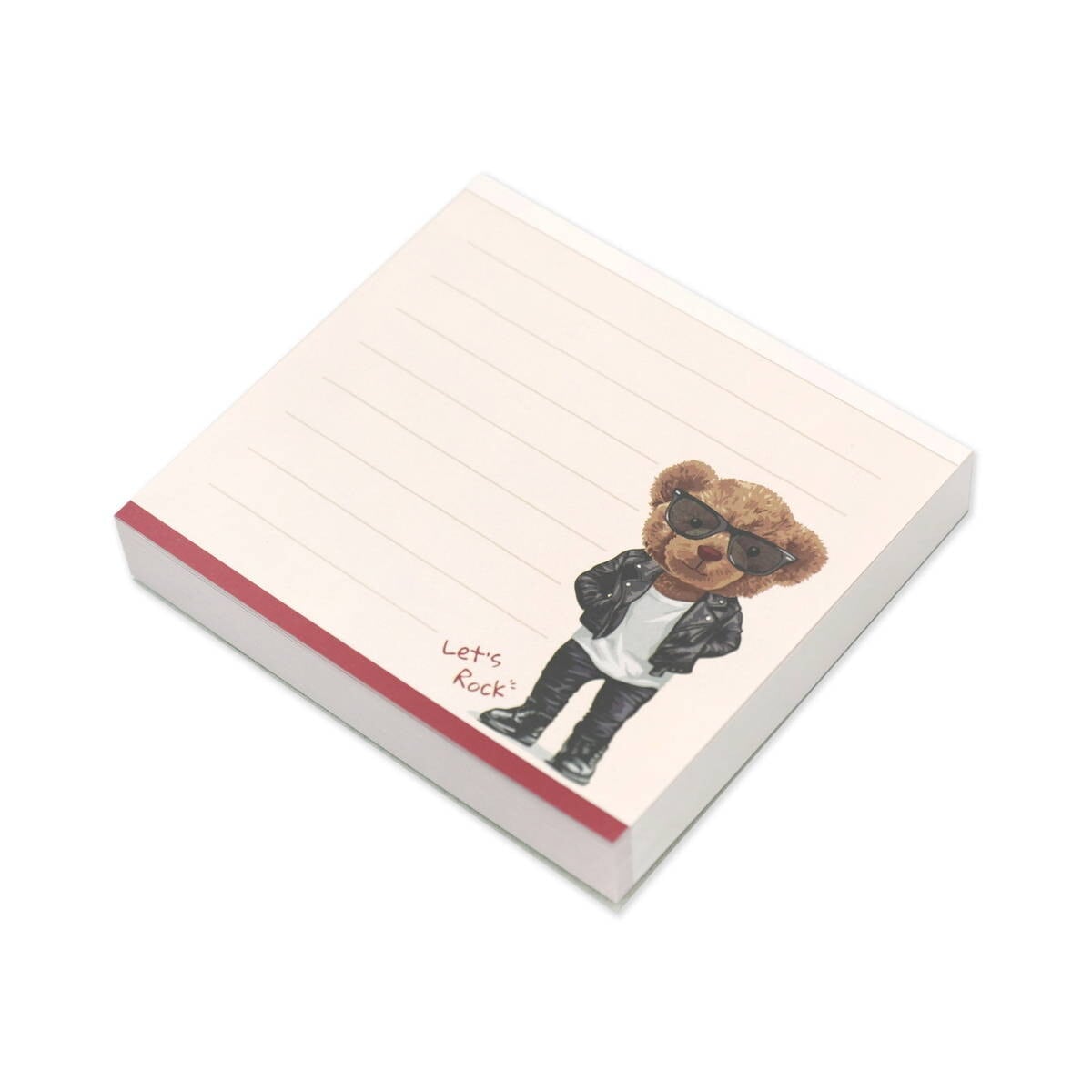 ブロックメモ ヤンキーベア 120枚 日本製 くまの絵が4種類のメモ帳 80