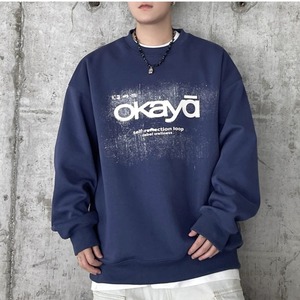 レタープリントスウェットプルオーバー 3カラー 11241